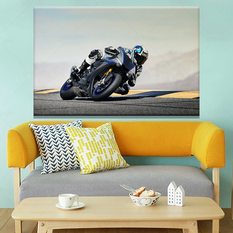 Современное искусство принт постер Racing Superbike yamahas yzf-R1M картина на стену из