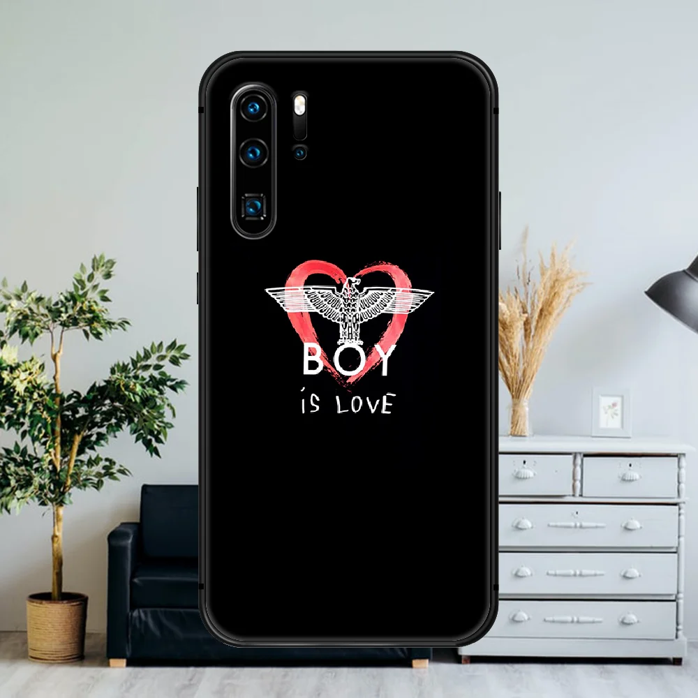 

Fashion Luxury brand Boys London Phone Case For Huawei P Mate Smart 10 20 30 40 Lite Z 2019 Pro black Cell Luxury Cover Painting