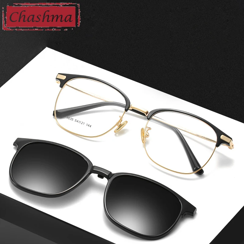 

Магнитная оправа для очков Chashma, Поляризованные линзы для мужчин, темные линзы