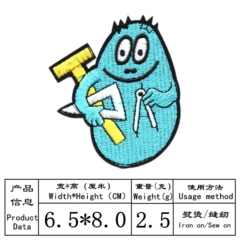 Детская тканевая наклейка с вышитыми животными из мультфильма японский значок