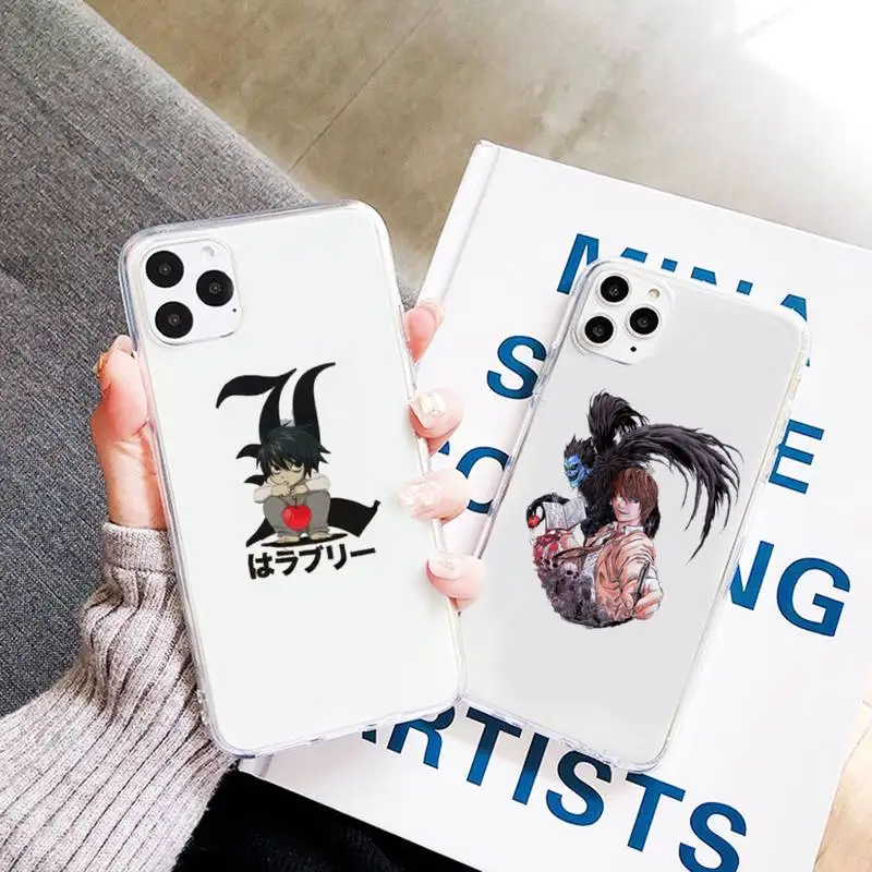 

Anime Manga Death Note Ryuk Phone Case Transparent soft For iphone 12 11 13 7 8 6 s plus x xs xr pro max mini