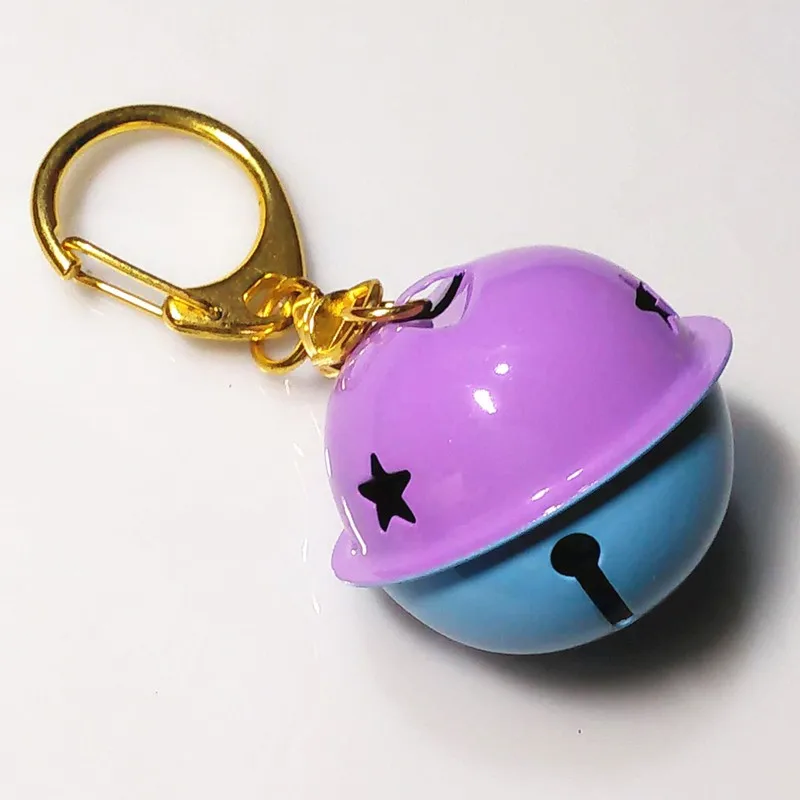 

Модные милые металлические колокольчики милый брелок для ключей кулон 4 см Большой двухцветный брелок украшения аксессуары автомобильный ...