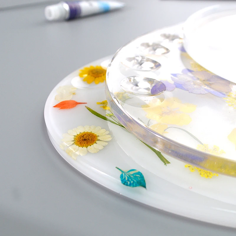 

Transparent Silicone Mold Decoration Craft For DIY Painting Board Palette Epoxy Resin Molds Handmade Palette Brush Resin Mold