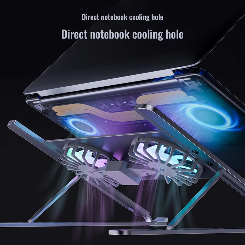 Складная подставка для ноутбука и планшета с охлаждающим вентилятором отвода