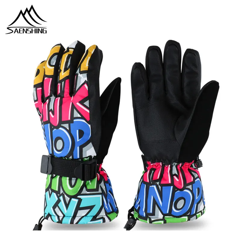SAENSHING лыжные перчатки Зимние теплые спортивные цветные для взрослых мужские и
