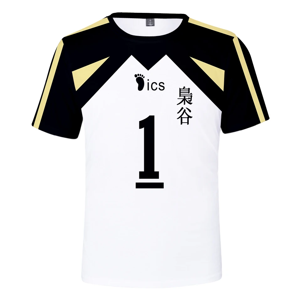 

2021The New Summer Men's T-shirt Volleyball Theme Anime Cartoons Men's shir 3D Printing Casual Soft Father And Son Outfit