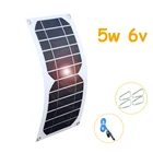 солнечная панель батарея 6 в 5 Вт гибкий модуль зарядного устройства солнечных элементов фотоэлектрическая система 5 в USB для мобильного телефона powerbank камера свет открытый