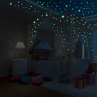 104407 шт., светящиеся точки, звезды, 3D наклейки на стену для детской комнаты, гостиной, искусственная наклейка s