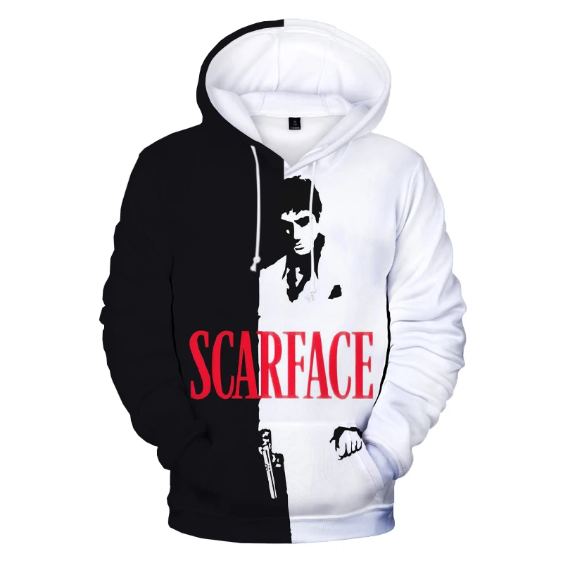 New Scarface 3D Printed Hoodies Fashion Movie Sweatshirt Tony Montana Men Women Oversized Hoodie Pullover Harajuku Streetwear