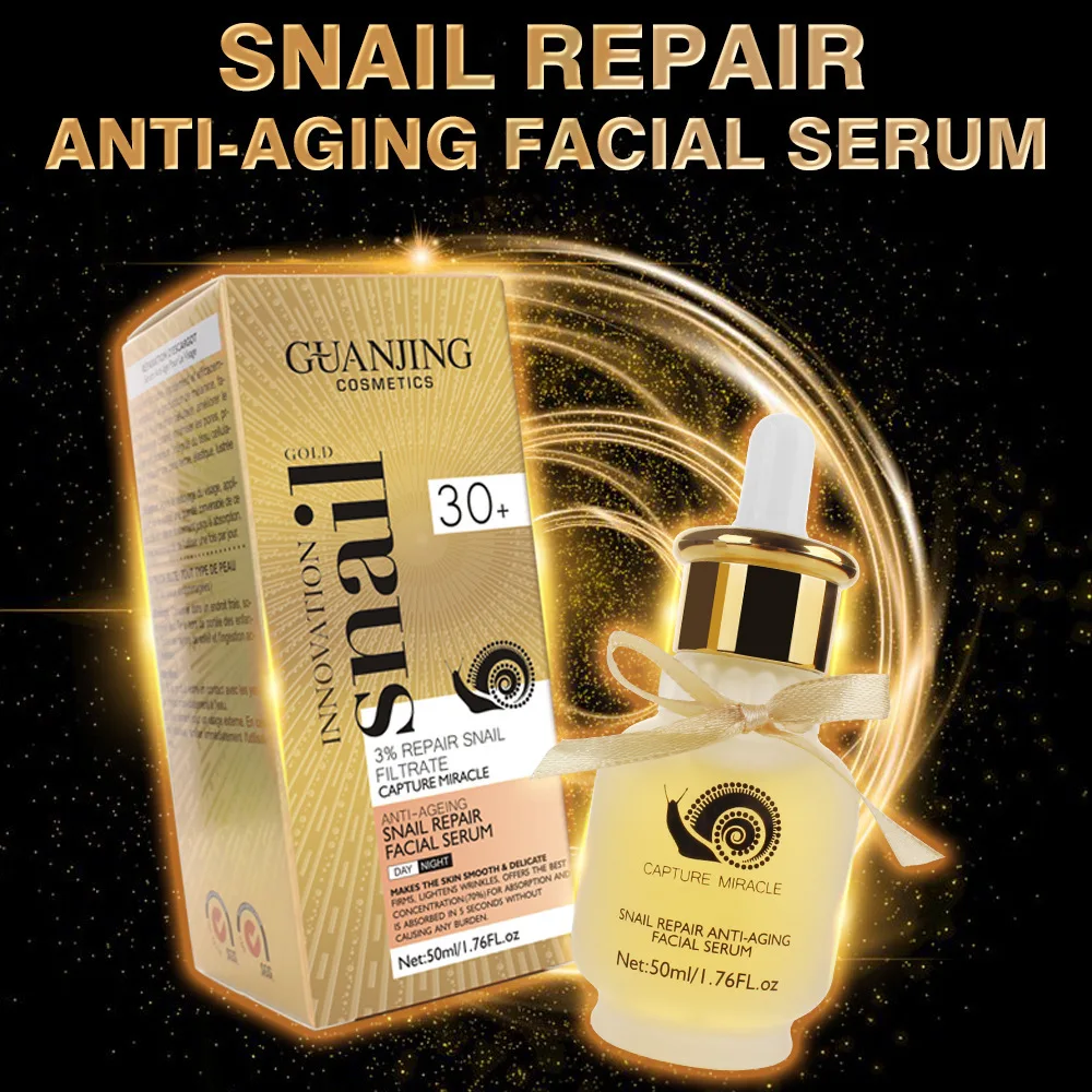 

50g Snails Repair Anti-aging Facial Serum Brighten Hydrate Moisturizing Anti-Wrinkle Nourishing Shrink Pores Whitening Essence