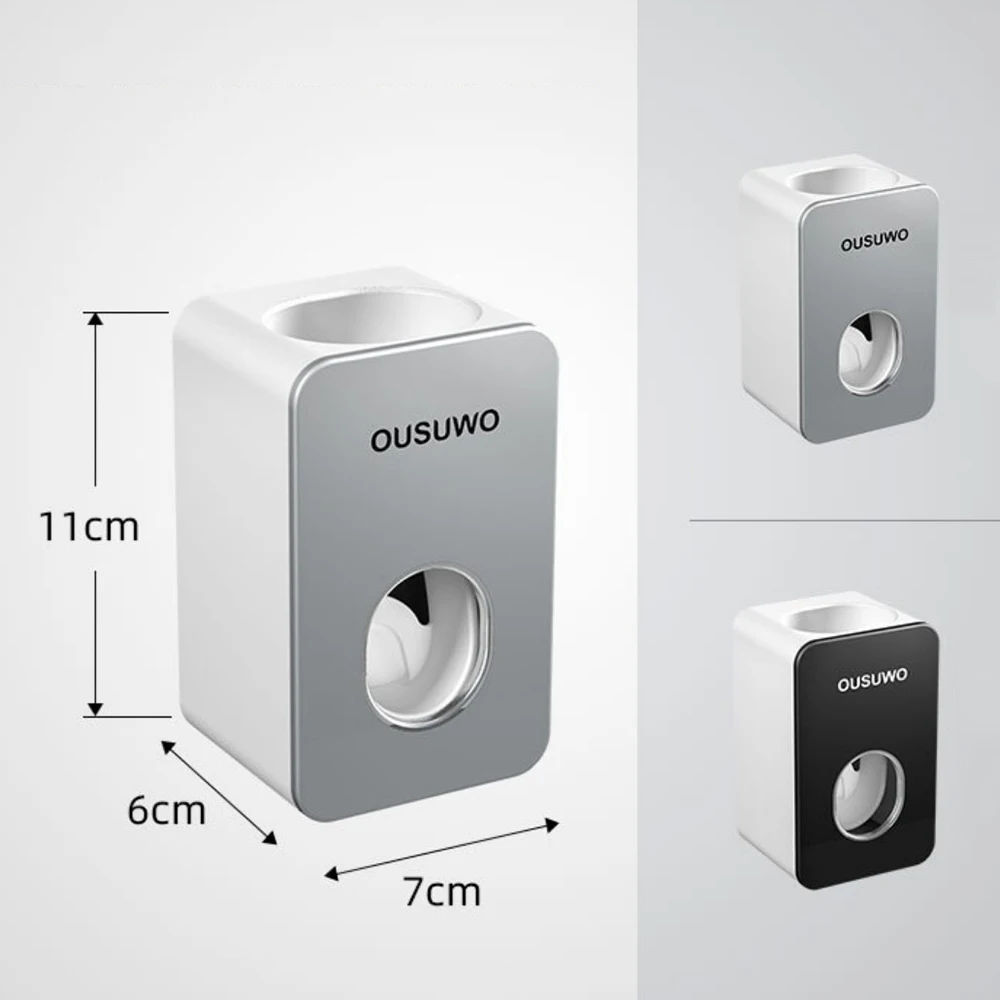 

Automatic Toothpaste Dispenser Toothbrush Toothpaste Holder Wall Mount Shelf Storage Rack Toothpaste Squeezer Bathroom Gadgets