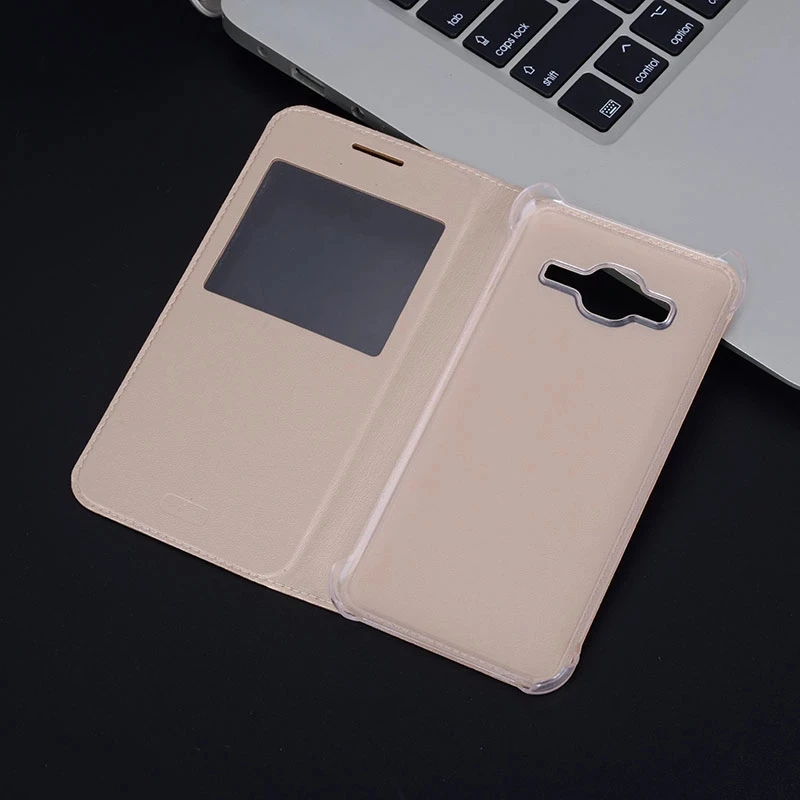 flip cover leather phone case for samsung galaxy j1 j120 j2 prime j7 j710 j5 j3 2015 2016 2017 2018 pro transparen window funda free global shipping