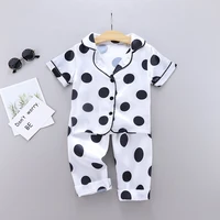 sleepwear baby boy and girl clothes toddler kids clothes short sleeve dot topspants pajamas children clothing outfits