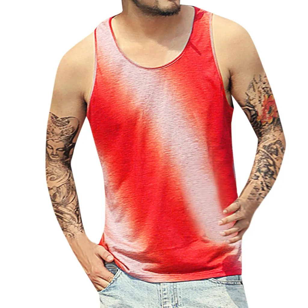 Мужская футболка с круглым вырезом и градиентом мужская повседневная хлопковая