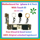 Бесплатный iCloud для Iphone 6 материнская плата с touch id разблокированная материнская плата для Iphone 6 16 Гб 64 Гб 128 ГБ Хорошее тестирование обновления IOS