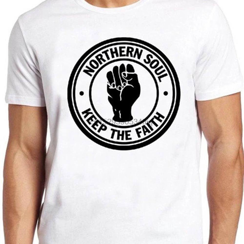 Футболка с надписью Keep The Faith Music Motown Mod Scooter Dance Tee 28 | Мужская одежда