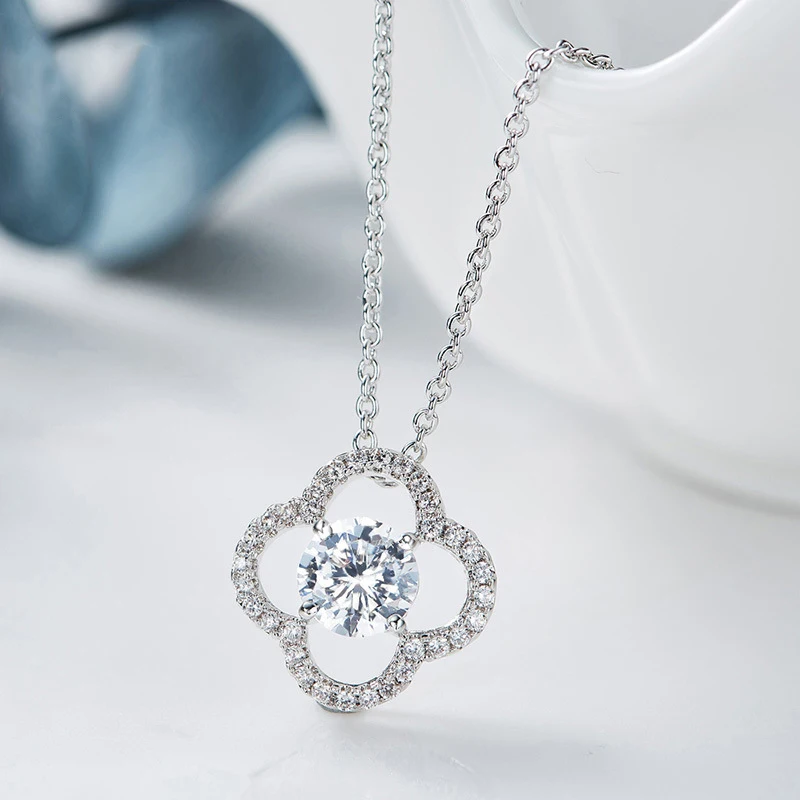 Ожерелье Warme Farben с кристаллами Swarovski, женское ожерелье с четырехлистным клевером, инкрустированное Zicon, ожерелье, колье, ювелирное изделие, подарок для девочек