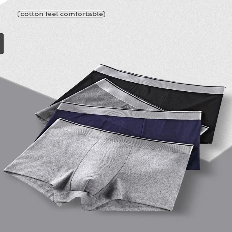 Male Panties Boxer Comfortable Plus Size BoxerShort Breathable Sexy Man Boxe Fashion Boxer Pants Solid Cotton Underwear L-5XL