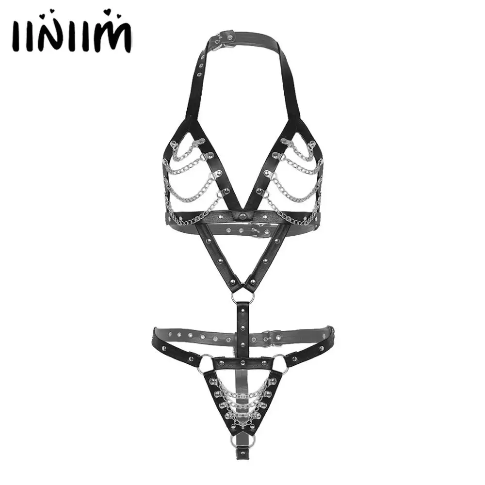 

Женское экзотическое боди iiniim, Женское боди с бретельками, обтягивающее боди с вырезами, Клубные костюмы