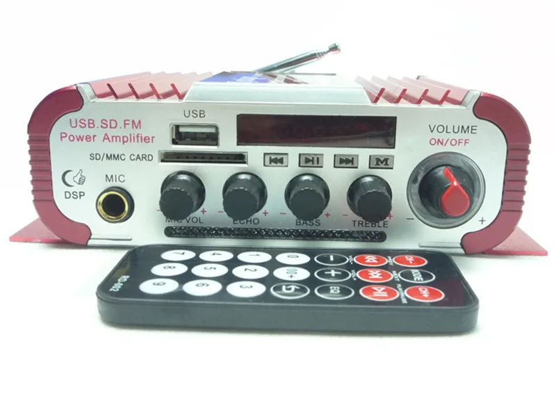 USB SD FM MP3 Цифровой светодиодный дисплей мотоциклетный автомобильный караоке
