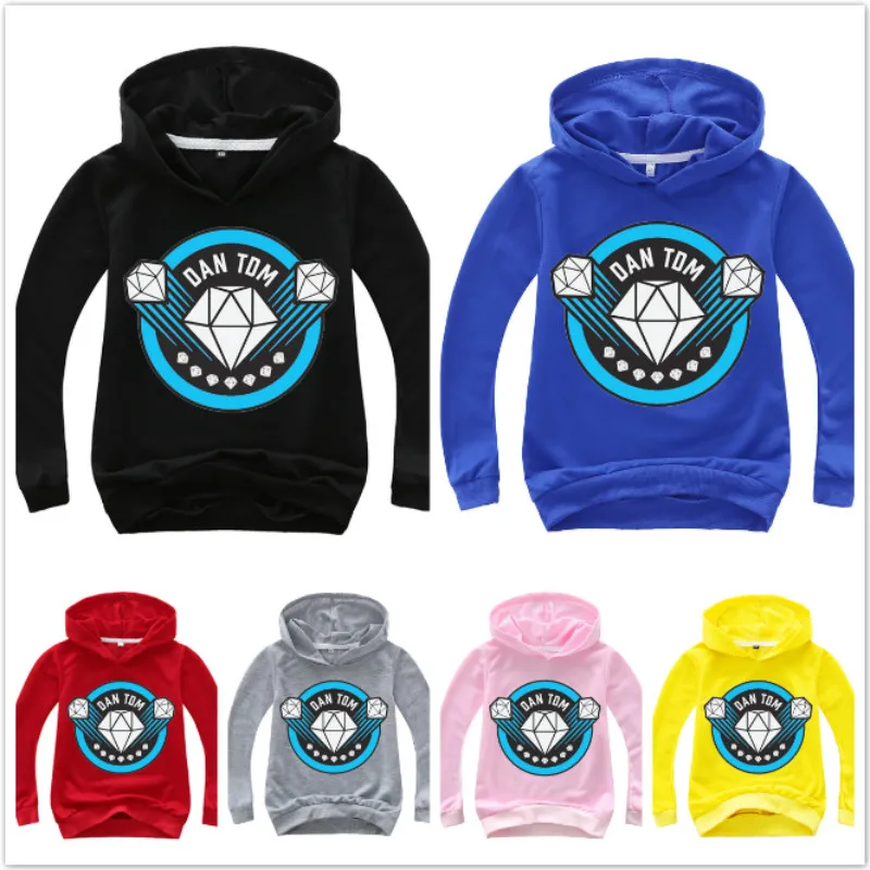 Детская одежда для мальчиков толстовки с капюшоном принтом Алмаз Дэн Том топы