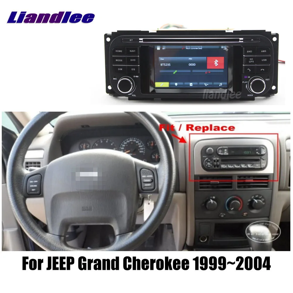 Автомагнитола 2DIN для Jeep Grand Cherokee 1999 2004 автомагнитола Wince GPS карты навигационный