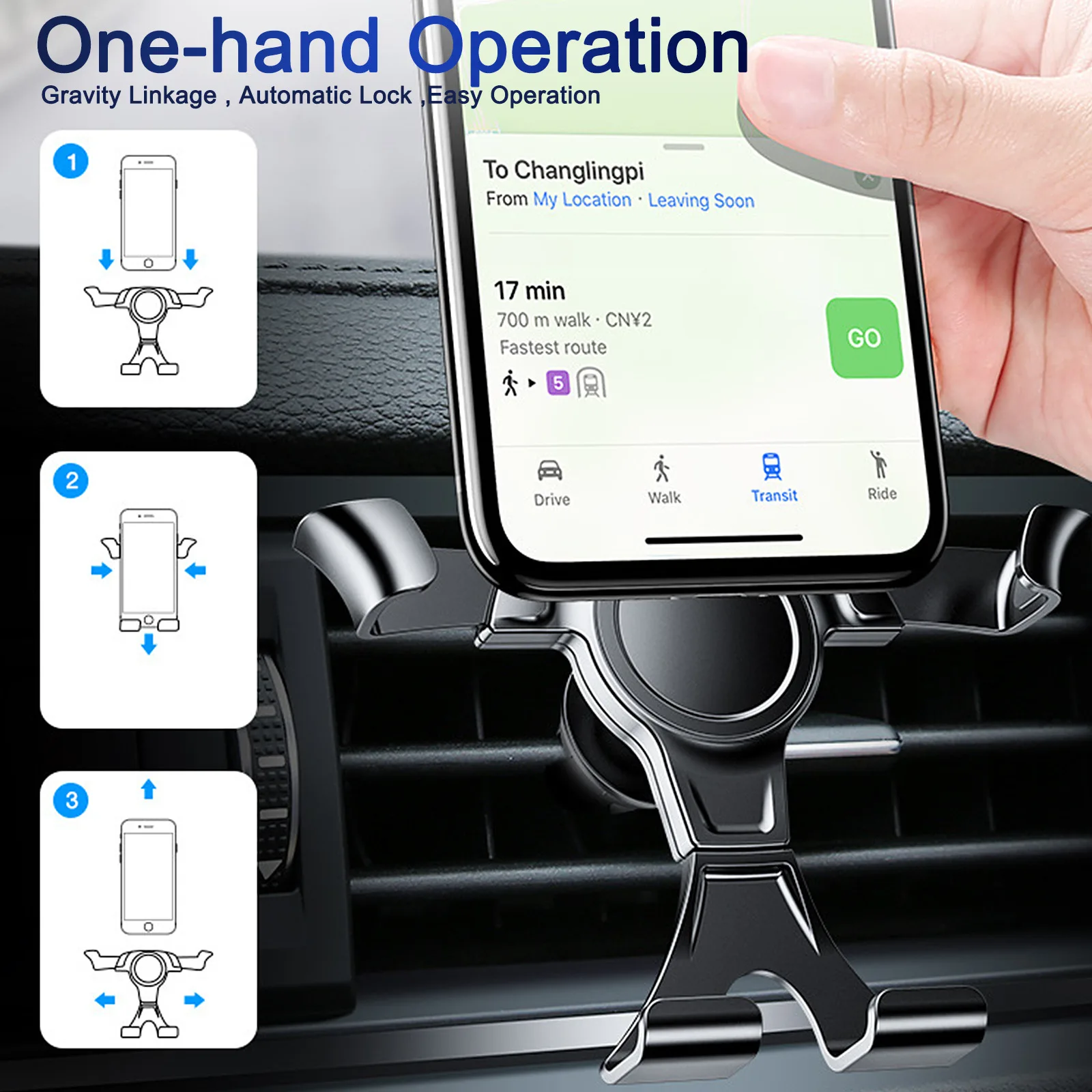 

Universal Gravity Car Phone Holder For Mobile Phone holder In Car Air Vent Mount Stand For 12 Support Car Holder
