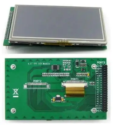 4 3 дюймовый резистивный сенсорный ЖК-модуль 24Bit параллельный интерфейс 480*272 (без