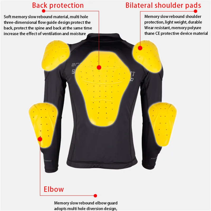 

Men's Motorcycle Jacket Protective Gear Motocross Armor Ventilation Light Reflective Motocross Off-Road Clothes Four Seasons