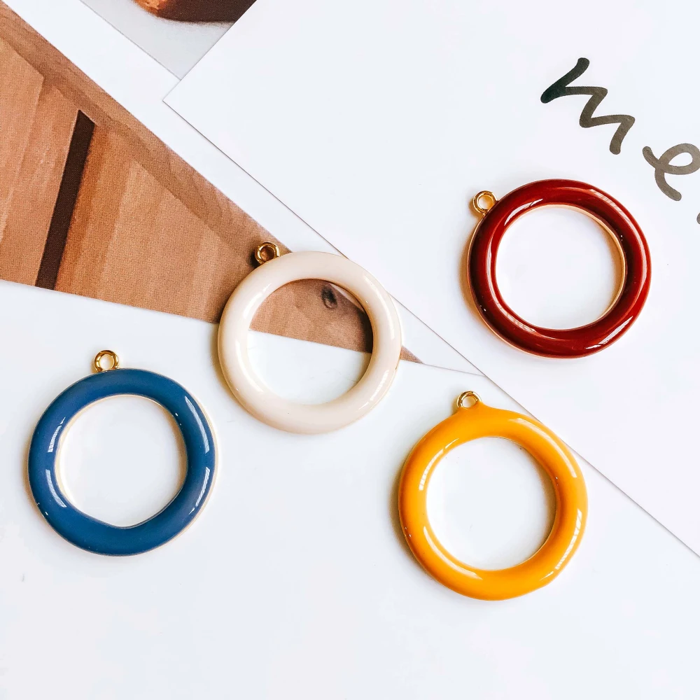 Eardrop KC позолоченный круглый сплав кулон ожерелье серьги аксессуары Подвески