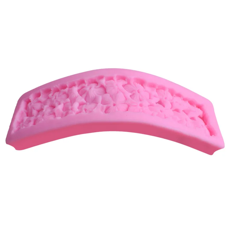 Aomily Clover Flower Skirt Cake Mold Wedding Cake Silicone Fondant Mold Mousse Brim Decor Sugarcraft Icing Mat Pad Pastry Baking