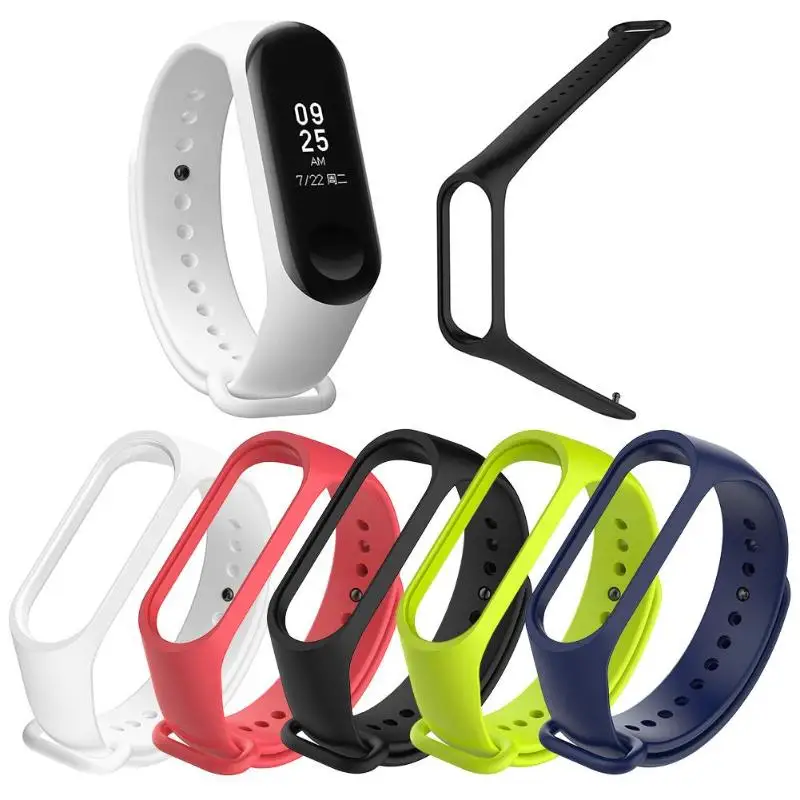 Силиконовый сменный наручный ремень для Mi Band 4 3 ремешок Xiaomi аксессуар Браслет