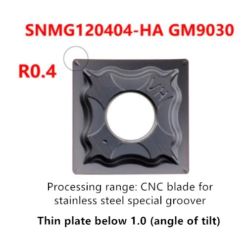 

Токарные инструменты SNMG120404 HA HS HG GM9030 GM325 GM9080 GN1, твердосплавные пластины для токарного станка с ЧПУ, режущие лезвия SNMG12, 10 шт.