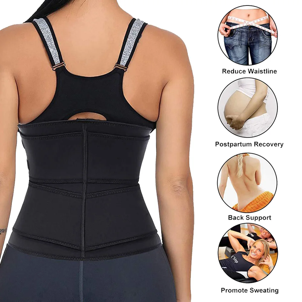 Women's Hot Sweat Neoprene Waist Training Corset Trimmed Belt Slimming Slim Fit Jogging Belt Fajas Belt Corset Used For Waist