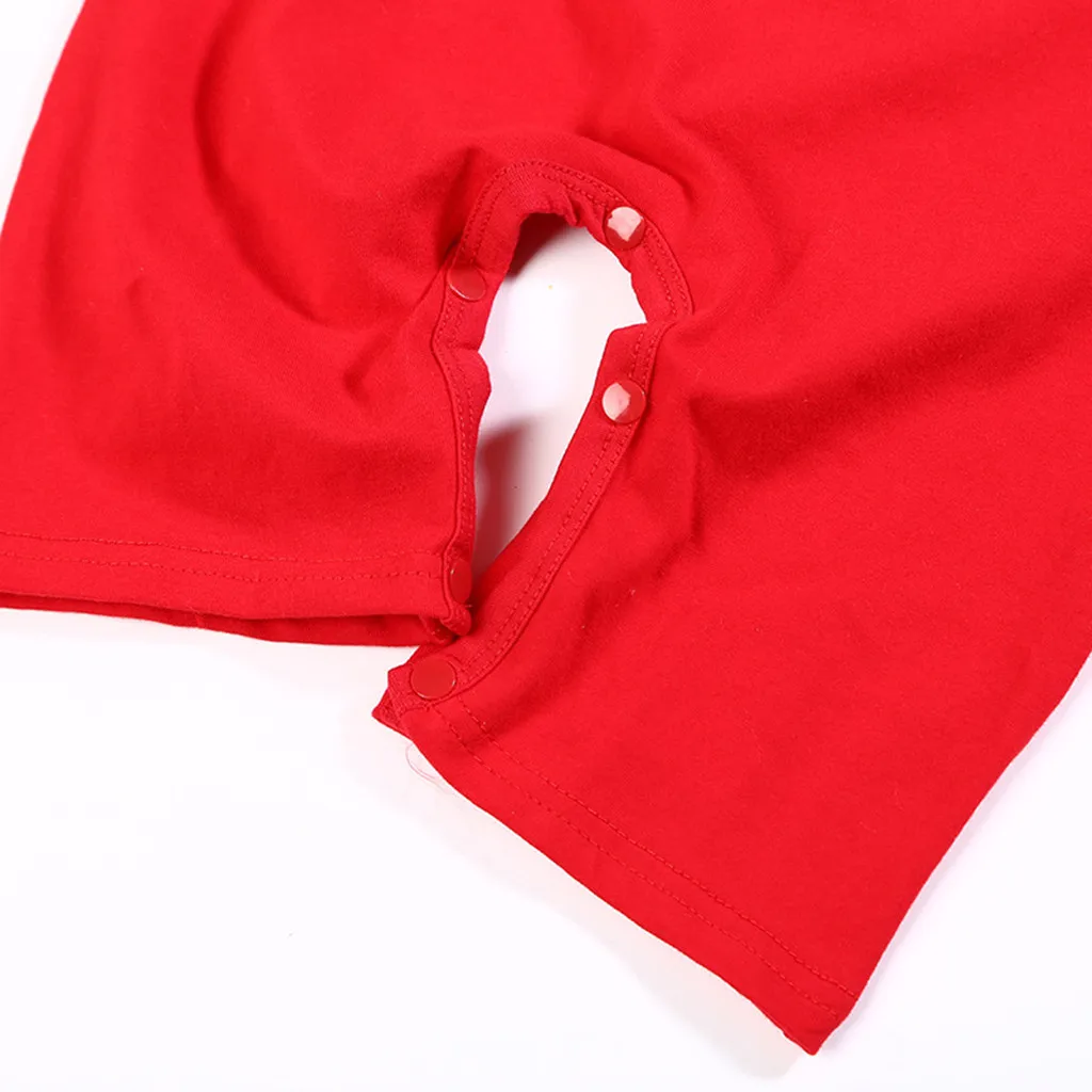 Новогодний Детский комбинезон с вышивкой для новорожденных девочек и мальчиков