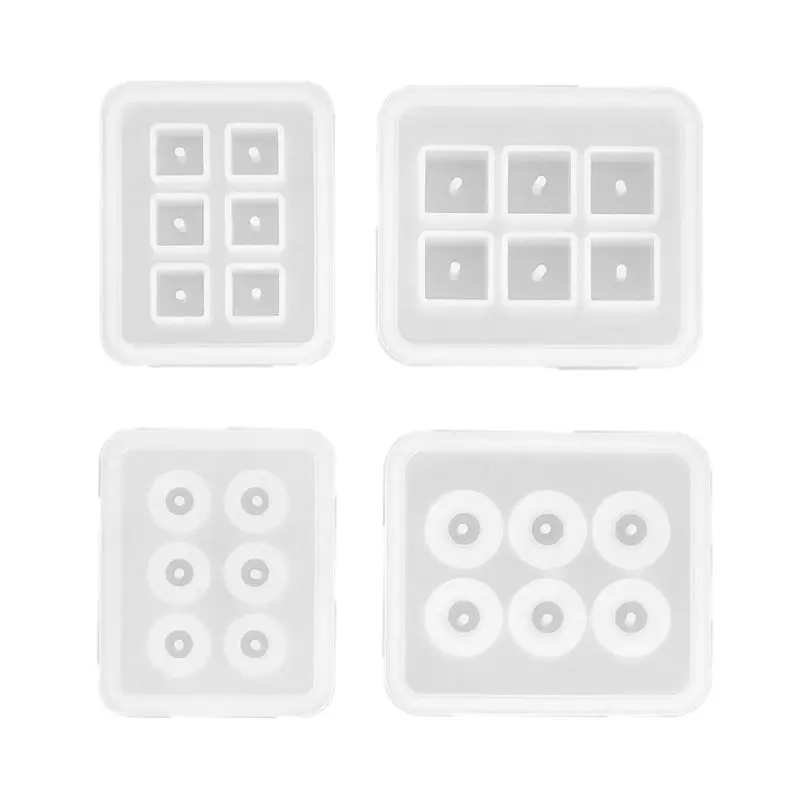 4 шт ручной работы 12 мм 16 круглые Квадратные бусины с дырочками полимерные формы