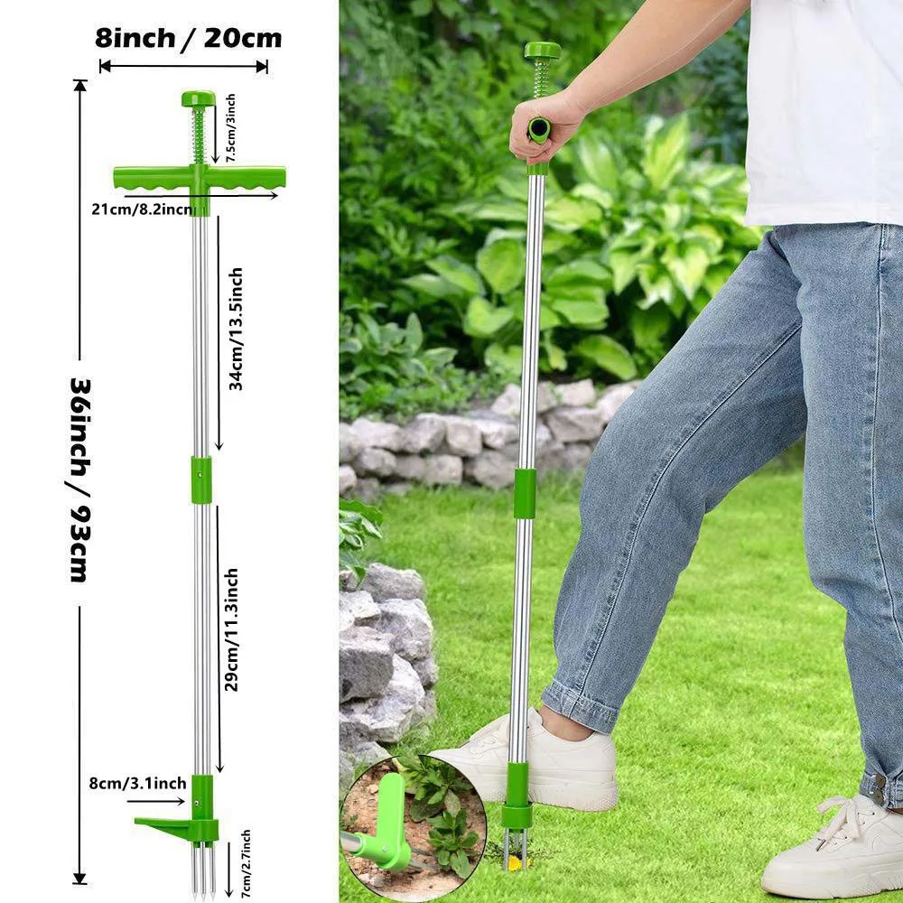 

Root Remover Tool Outdoor Killer Claw Weeder Portable Manual Garden Lawn Long Handled Aluminum Stand Up Weed Puller