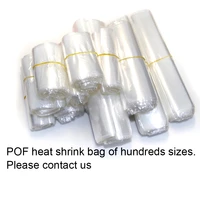 100pcslot 10121520253040cm pof transparent plastic heat shrink bag heat seal wrapping punch gift packaging storage pocket
