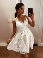 new style lace homecoming dresses 2022 spaghetti straps sexy backless party gowns maid of honor dress