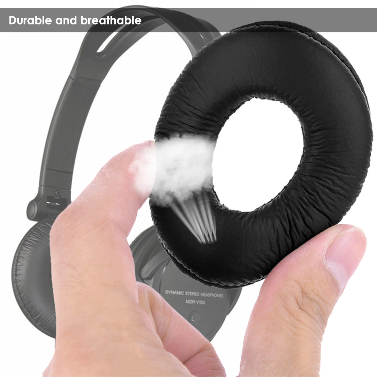 2 шт. дышащая кожа пены амбушюры подушки Сменные гарнитуры подушечки для Sony MDR ZX110