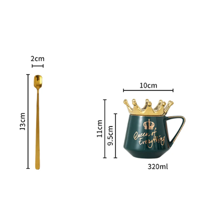 

Creative crown milk theme coffee cup cartoon crown cup tea cup kitchen tools Christmas gift for girlfriend Tazas cups