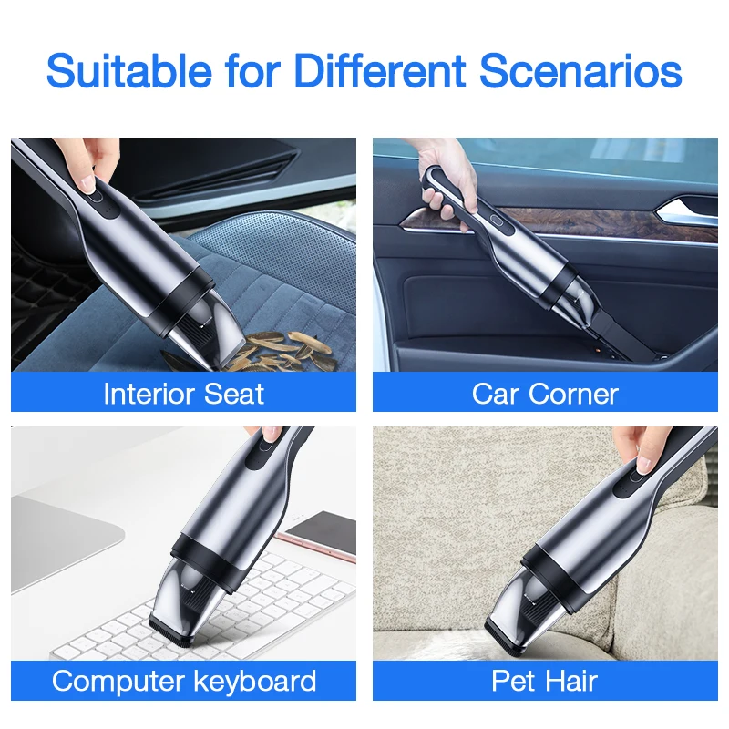 CAFELE Mini Car Vacuum Cleaner Wireless 80W 5500Pa Rechargeable Handheld Cyclone Filter Wet/Dry Auto пылесос автобильный |