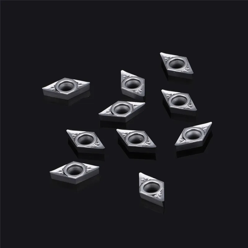 

10pcs DCGT070204-AK H01 Aluminum Cutter Blade Carbide Insert Cutting Tool For CNC Turning Tools