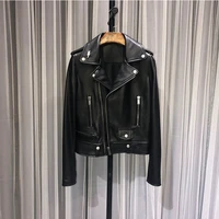 Woman Coats 100 Genuine Leather 2020 Fashion Natural Sheepskin Leather Coat Female Jackets Soft And High Quality H77