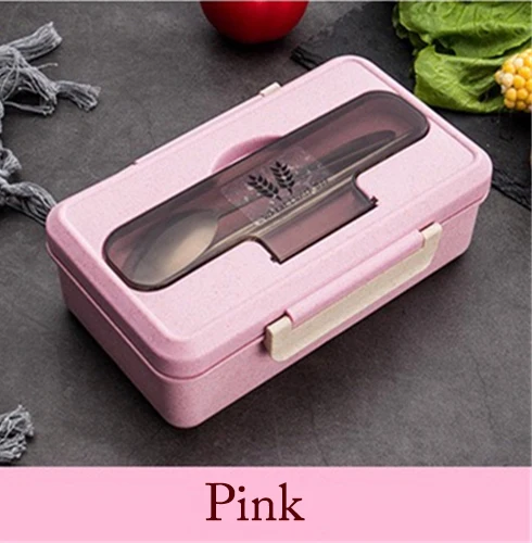Pink Герметичные Коробки для обедов Пеший Туризм Кемпинг, офисные школьные переносной пищевой контейнер микроволновый нагрев печать свежести контейнер для пищи коробка - Цвет: Pink