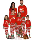 Рождественский Семейный комплект одежды, пижамы 2021, мультяшный красный костюм Санта-Клауса, пингвина, лося, Детский костюм для взрослых, детский комбинезон, Рождество