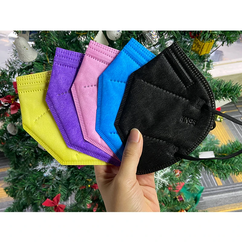

40Pcs KN95 Mask mascarillas 5-Layer Mouth Face Mask FFP2 kn95mask Reusable Dustproof Non Woven Protective Respirator Pink Black