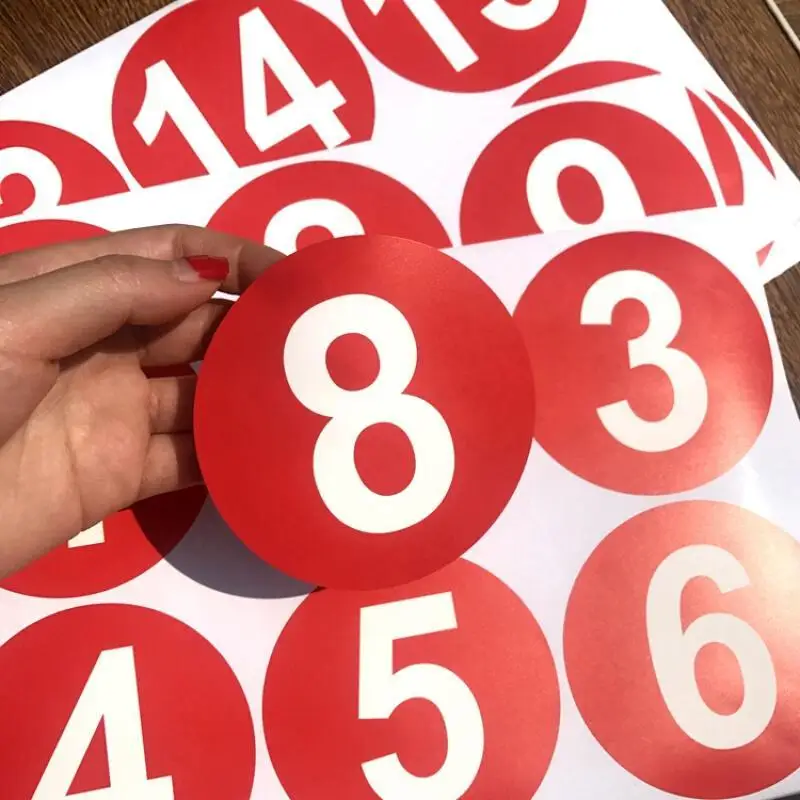 ETIE Новейшая автомобильная наклейка диаметр 5 см персональные гоночные цифры 23