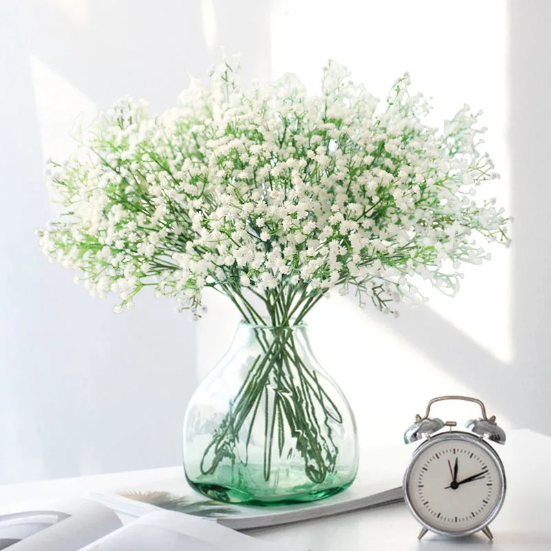 

1Pc 90Heads Artificial Baby's Breath Flowers Gypsophila Fake Plant for Wedding Bridal Bouquets DIY Party Home Decoration Flower
