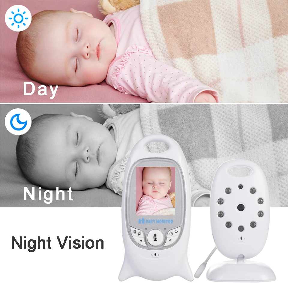 Video Baby Monitor Camera VB601 Wireless Babysitter 2 Way Talk Night Vision IR LED Temperature Security Nanny 8 Lullabies |